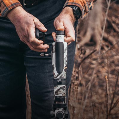 TenPoint Stealth 450R crossbow uses acuslide cocking system