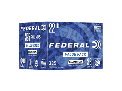 Federal Champion Training Rimfire Cartridges, Value Pack, .22 LR, 325