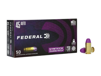 Federal Syntech Training Match Handgun Cartridges, .45 ACP, 50