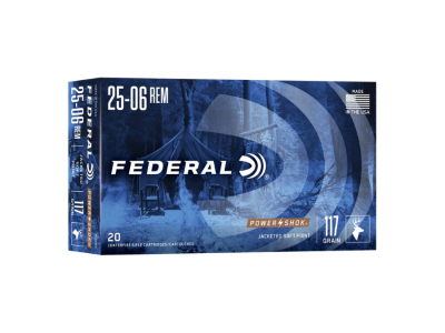 Federal Power-Shok Centerfire Rifle Cartridges, .25-06 Remington, 20
