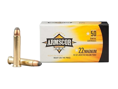 Armscor Rimfire Rounds Jacketed Hollow Point, .22 WMR, 50