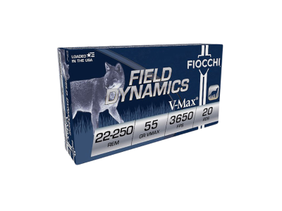 Fiocchi Field Dynamics Rifle Rounds, .22-250 Remington, 20