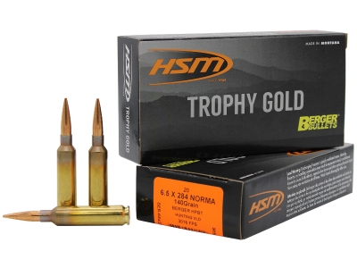 HSM 6.5x284 Norma 140 gr Berger Hunting VLD Match, 6.5-284 Norma, 20