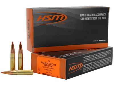 HSM Match 300 Blackout 208 gr Hornady A Max, .300 AAC Blackout