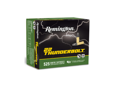 Remington 22 Thunderbolt Rimfire Cartridges, Firearm Ammunition Round Nose, .22 LR, 525