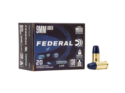 Federal Syntech Defense Handgun Cartridges, 9mm Luger, 20
