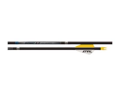 Easton Sonic 6.0 6MM Fletched w/ Blazer Vanes, Black, 6 count