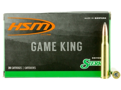 HSM Game King 30-06 Springfield 180 gr Sierra GameKing Spitzer Boat Tail, .30-06 Springfield, 20