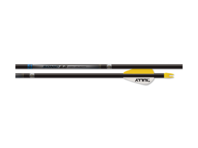 Easton Sonic 6.0 6MM ACU Carbon Arrows 12 Pack Bare Shafts, Black, 12 Count