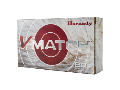 Hornady V-Match Rifle Cartridges, 6mm Creedmoor, 20