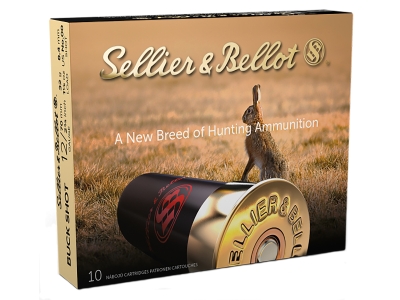 Sellier & Bellot Hunting 12Gauge 2.75" 9Firearm Ammunition 1 1/8oz 00Buck Shot, 12 Gauge, 10