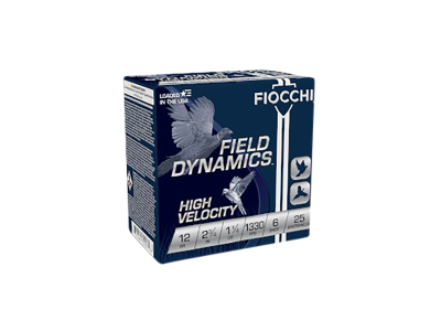 Fiocchi Field Dynamics High Velocity Shotshell Loads, 1 1/4 oz., 6 Shot Size, 12 Gauge, 25