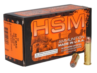 HSM Pro Pistol 357 Mag 158 gr Jacketed Soft Point, .357 Magnum, 50