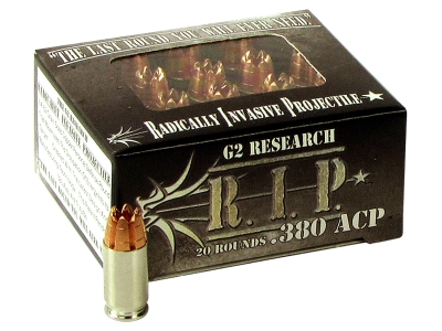 G2 Research R.I.P 380 ACP 62gr Fracturing Hollow Point, .380 ACP, 20