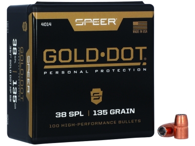 Speer Gold Dot Personal Protection 38Special 135gr Hollow Point, 100