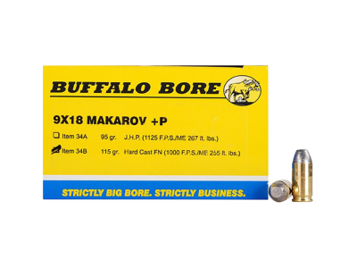 BBA Personal Defense Centerfire Handgun Rounds, 9mm Makarov, 20