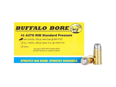 BBA Standard Pressure Strictly Business Handgun Rounds, .45 Auto, 20