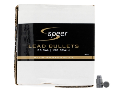 Speer Handgun 38Cal 158gr Lead Semi Wad Cutter Hollow Point, 500