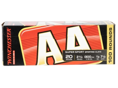 Winchester AA Sporting Clay, 20 Gauge, 100