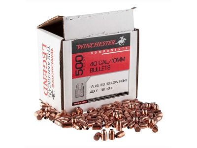 .40 S&W 180gr Jacketed HP Handgun Reloading Bullets 500-Count Box