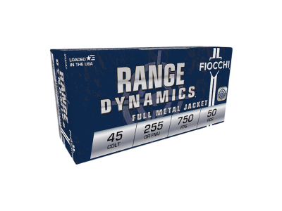 Fiocchi Range Dynamics Handgun Rounds, .45 Colt, 50