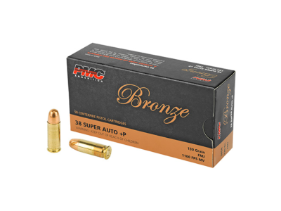 PMC Bronze Centerfire Handgun Cartridges, .38 Super, 50