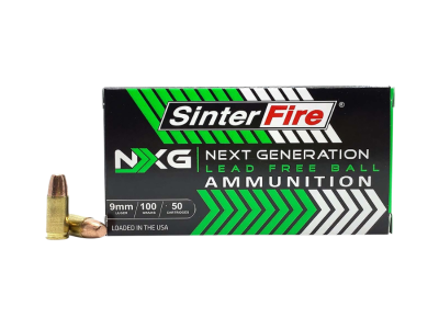 SinterFire Next Generation (NXG) Handgun Cartridges, 9mm Luger, 50