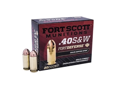 Fort Scott Self Defense Tumble Upon Impact .40 S&W 125 Grain Ammo 20 Per Box
