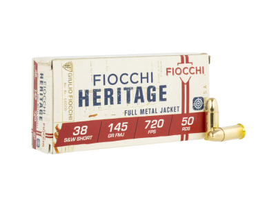 Fiocchi Heritage Handgun Rounds, .38 S&W, 50