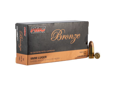 PMC Bronze Centerfire Handgun Cartridges, 9mm Luger, 50