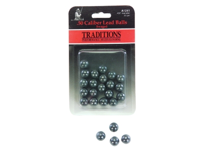 Traditions Swaged Round Balls, Grey, .50 caliber, 20