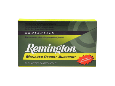 Remington Managed Recoil - Buckshot Shotshell Loads, 12 Gauge, 5