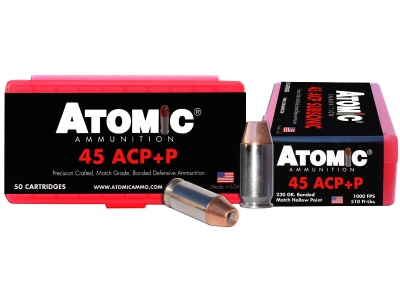 Atomic Ammunition Pistol Precision Craft 45ACP +P, .45 ACP, 50