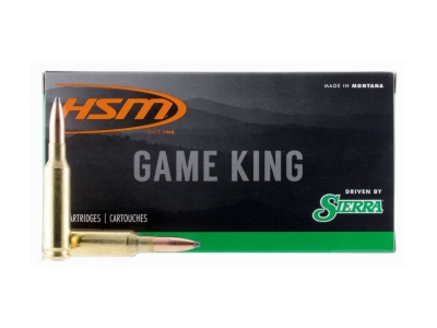 HSM Sierra GameKing Spitzer Boat Tail Ammunition, 6.5 Creedmoor, 20