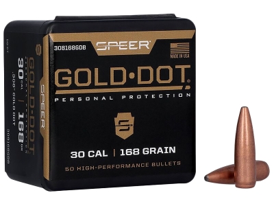 Speer Gold Dot 30Cal 168gr Soft Point, 50