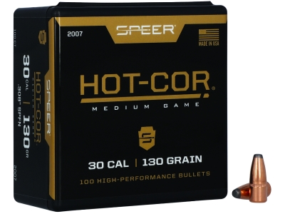 Speer Hot-Cor 30Cal 130gr Soft Point Flat Nose, 100