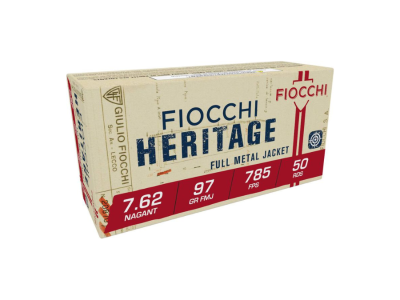 Fiocchi Heritage Handgun Rounds, 7.62mm Nagant (7.62x38 mmR), 50