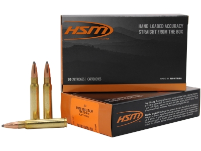 HSM 8mmMauser 195gr Soft Point 20 Per Box, 7.92x57mm Mauser