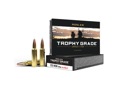 Nosler Trophy Grade Rifle Rounds, Brass, .325 Winchester Short Magnum, 20