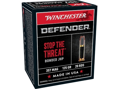 Winchester Defender, .357 (9.07mm), .357 Magnum, 20