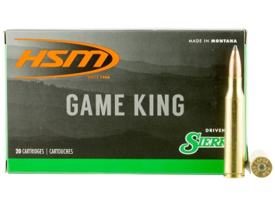 HSM Game King 338 Lapua Mag 215 gr Sierra GameKing Spitzer Boat Tail, .338 Lapua Magnum, 20