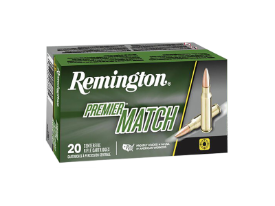Remington Premier Match Centerfire Rifle Cartridges, .308 Winchester, 20
