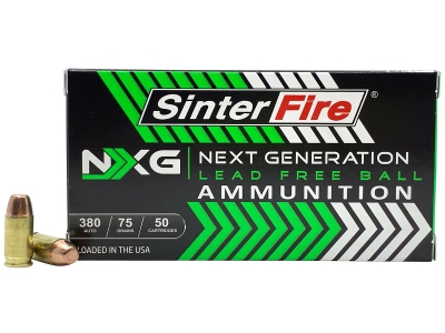 SinterFire NXG 380ACP 75gr Lead Free Ball, .380 ACP, 50