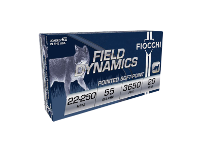 Fiocchi Field Dynamics Rifle Rounds, .22-250 Remington, 20