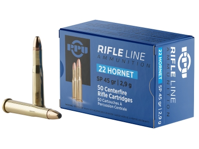 PPU Standard Rifle 22Hornet Soft Point, .22 Hornet, 50