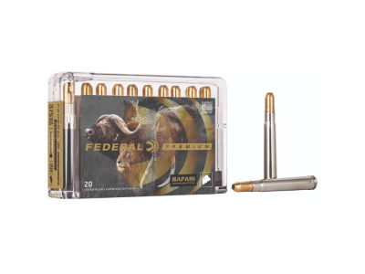 Federal Safari Trophy Bonded Sledgehammer Firearm Ammunition Rifle Rounds, .375 H&H Magnum, 20