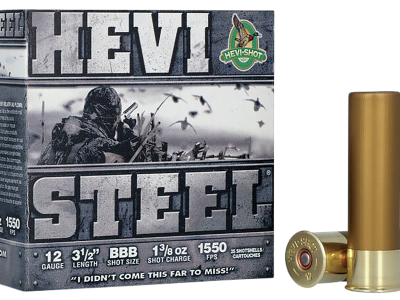 Hevi-Shot HS65888 HEVI-Steel 12Gauge 3.50" 1 3/8oz BBB Shot 25 Per Box, 12 Gauge