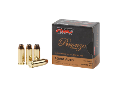 PMC Bronze Centerfire Handgun Cartridges, 10mm Auto, 25