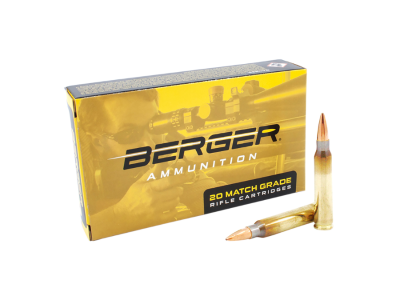 Berger Target Centerfire Rifle Cartridges, .223 Remington, 20