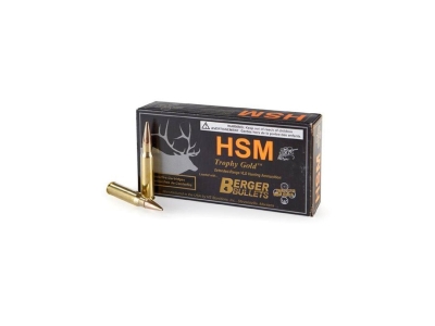 HSM Trophy Gold Extended Range 308 Win 210 gr Berger Hunting VLD Match, .308 Winchester, 20